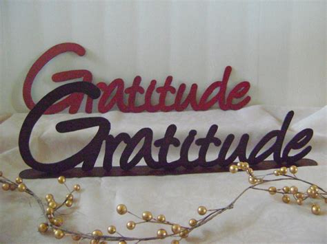 Gratitude word art wall hanging or shelf by northwindmetalart