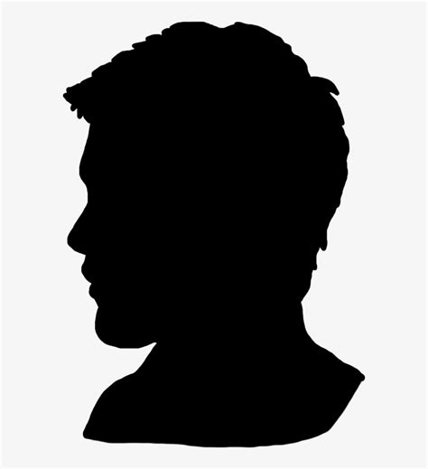 Young Man's Face Silhouette Silhouette Clip Art, Male - Silhouette Of A ...