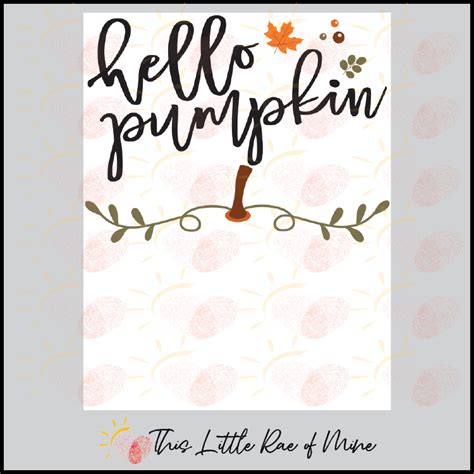 Hello Pumpkin - pumpkin patch - handprint Art - Keepsake - fall Printable | Made By Teachers