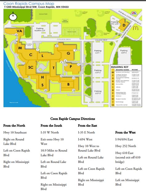 STEM Fair / Campus Map and Directions to Anoka Ramsey Community College