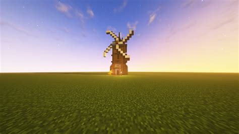 Medieval Windmill with Interior Minecraft Schematic