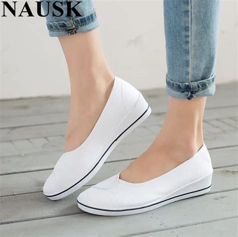 NAUSK Women Party Shoes flats Fashion Casual Shoes High Quality Soft Soles comfortable Canvas ...