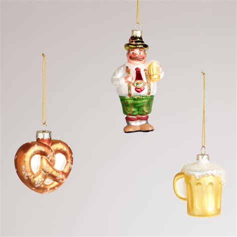 Germany Glass Ornaments, Set of 3 | World Market | Unique christmas ornaments, Glass ornaments ...