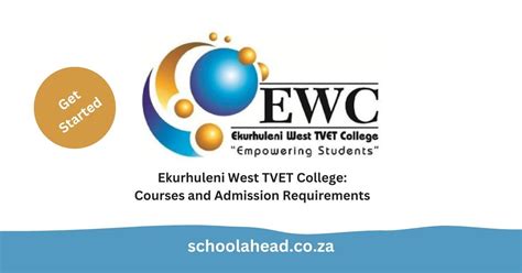 Ekurhuleni West TVET College: Courses and Admission Requirements