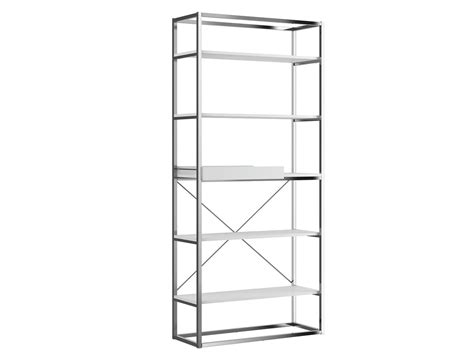 31" Bookcase in White & Silver by Casabianca – ComputerDesk.com