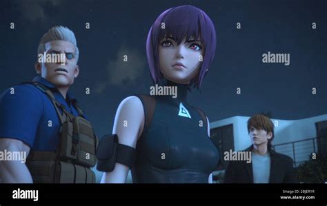 GHOST IN THE SHELL SAC 2045, from left: Batou, Major Motoko Kusanagi ...