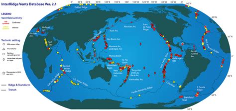 Hydrothermal Vents Map