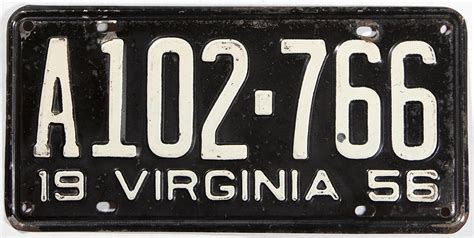 1956 Virginia License Plate | Brandywine General Store