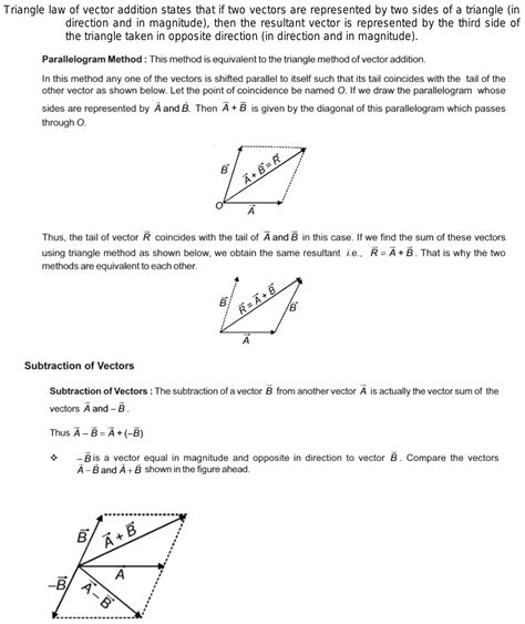 54.Explain Triangle and Parallelogram Law of vector addition.