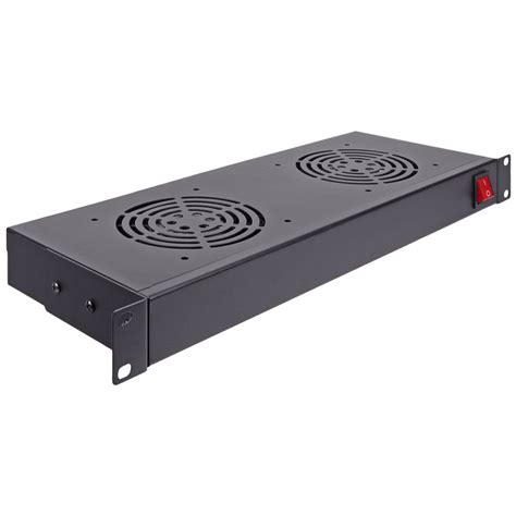 NavePoint 1U Rack Mount Network Cabinet Cooling System With (2) 110 V ...