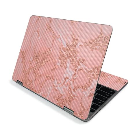 Rose Gold Skin For Samsung Chromebook Plus V2 12" (2019) | Protective, Durable Textured Carbon ...