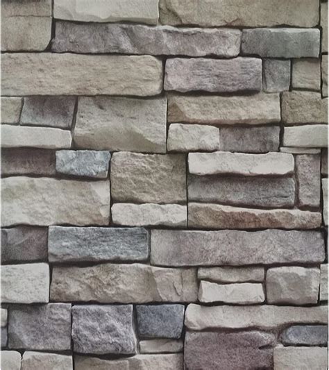 Ohmywor Stone Wallpaper Peel and Stick Wallpaper 17.7"x 118" Self-Adhesive Brick Wall Paper ...