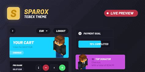 Sparox Tebex Theme | BuiltByBit (MC-Market)