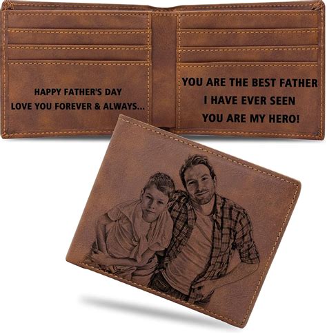 Amazon.com: Qingxily Custom Wallets for Men,Personalized Leather Wallet Engraved Picture Text ...