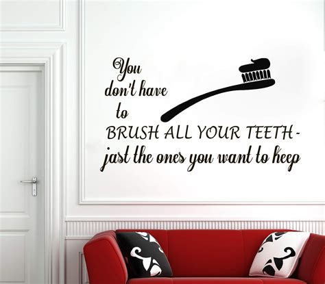 Amazon.com: Dental Clinic Quote Wall Decal Dentist Smile Dental Wall Stickers Teeth clinic ...