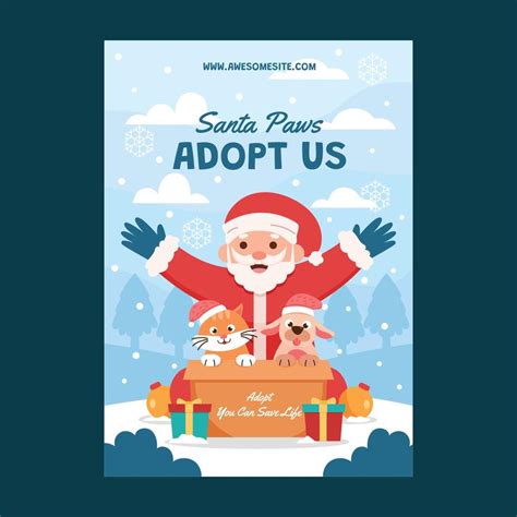 Santa Paws Poster Template 13639711 Vector Art at Vecteezy