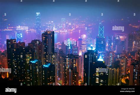 Hong Kong Night View Stock Photo - Alamy