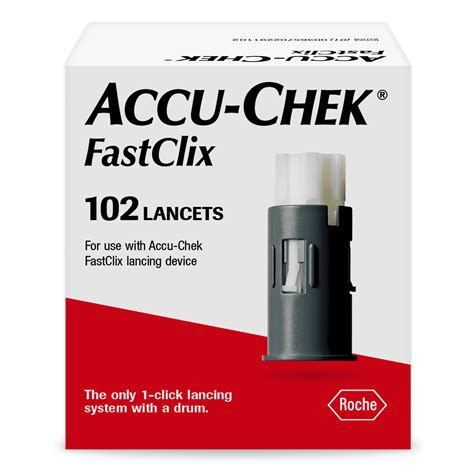 Accu-Chek FastClix Lancet for Lancing Device Needle Multiple Depth Settings 1 Box(s), 102 /Box ...