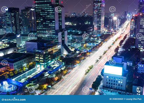 Gangnam district in Seoul stock photo. Image of apartment - 35803068