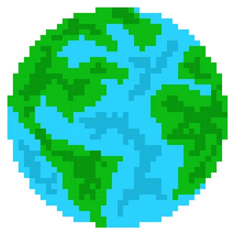 pixel art pianeta terra 13528882 PNG