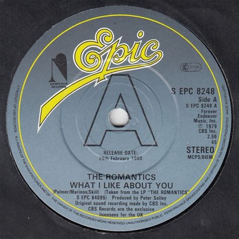 The Romantics – What I Like About You (1979, Vinyl) - Discogs