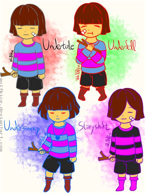 Undertale - Frisk - different AU Design by WolfKIce on DeviantArt