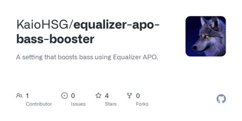 GitHub - KaioHSG/equalizer-apo-bass-booster: A setting that boosts bass using Equalizer APO.