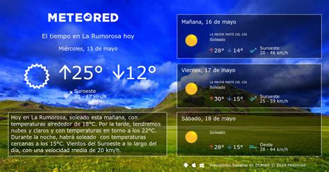 El Tiempo en La Rumorosa. Predicción a 14 días - Meteored