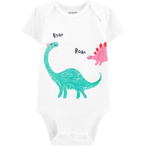 Baby Girl Carter's Dinosaurs Bodysuit | Dinosaur baby clothes, Carters baby girl, Dinosaur outfit