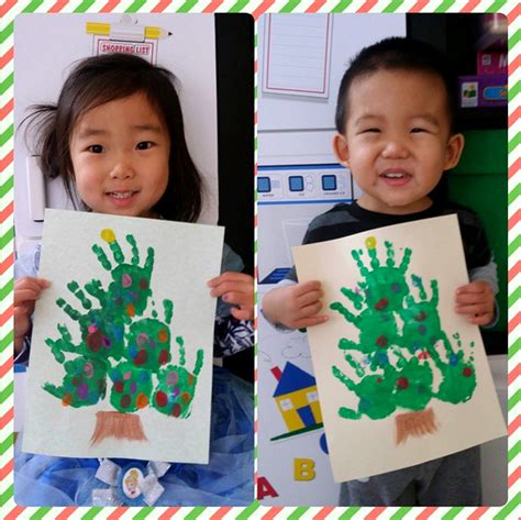 Easy Handprint Christmas Tree Craft - Crafty Morning