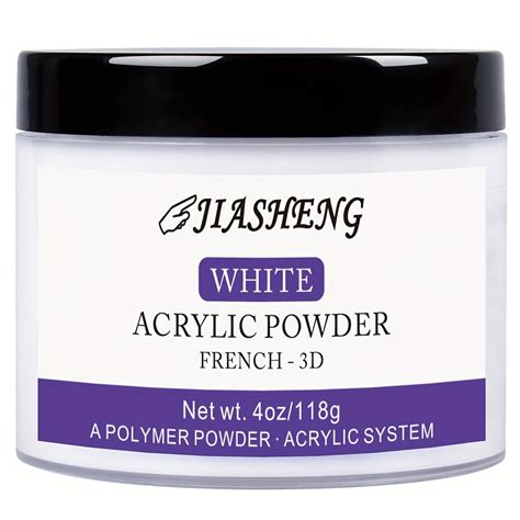 White Acrylic Powder 4oz Large Capacity Professional Acrylic Nail ...