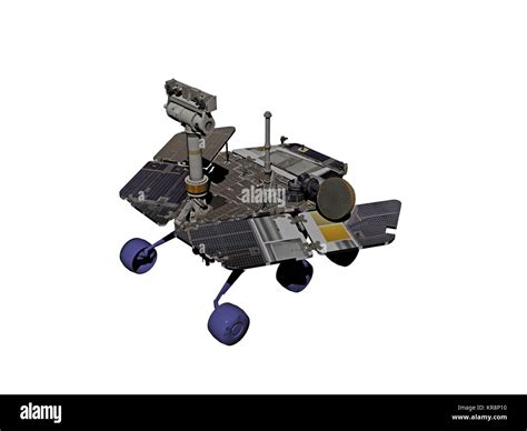 mars rover rolls over mars surface isolated Stock Photo - Alamy