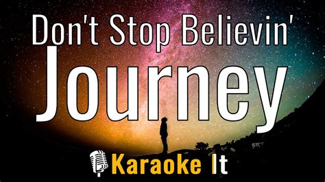 Don't Stop Believin' - Journey (Karaoke Version) 4K - YouTube