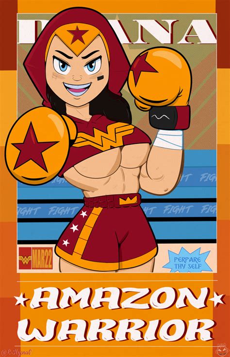L-Hyena0 - Wonder Woman Boxing Poster Fan Art
