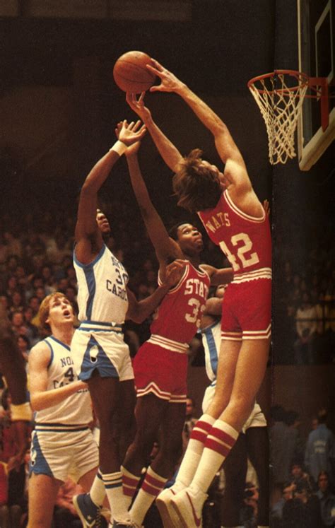 Another great shot by NC State during the UNC-Chapel Hill game. (1980) Nc State Basketball ...