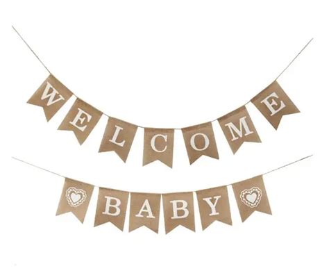 Aliexpress.com : Buy WELCOME BABY Banner flags party garland boy baby shower bunting boy First ...