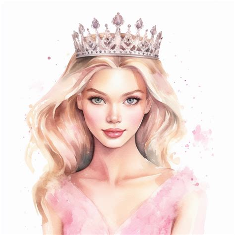 Watercolor clipart, Beautiful Glamour Barbie Girl by Azzedine Roumane on Dribbble