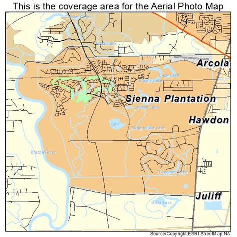 Aerial Photography Map of Sienna Plantation, TX Texas