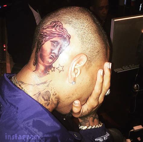 Photos: Chris Brown Gets Head Tattoo | Entertainment Rundown