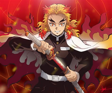 Download Kyojuro Rengoku Anime Demon Slayer: Kimetsu No Yaiba HD ...