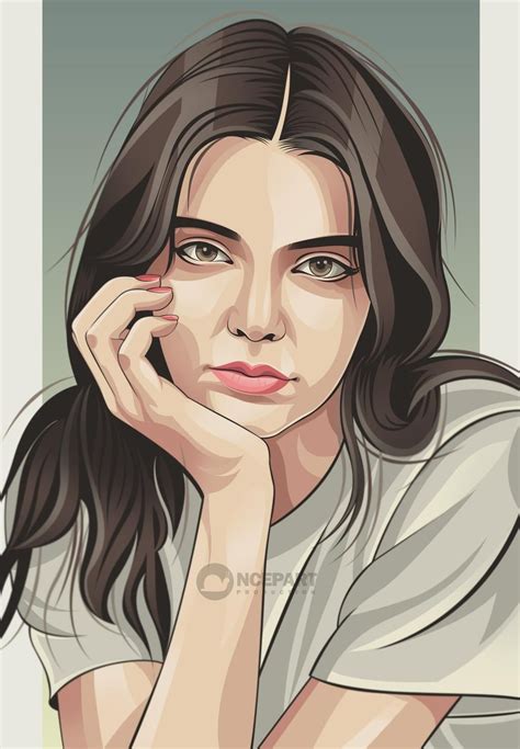 Kendall jenner vector portrait by Ncepart28 on DeviantArt | Digital painting portrait, Digital ...