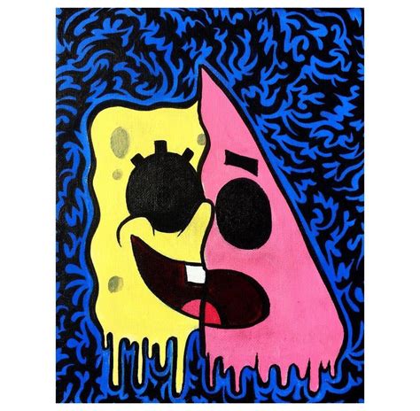 #cool #paintings #trippy #spongebob #coolpaintingstrippyspongebob Easy ...