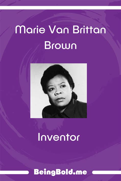 Marie Van Brittan Brown, Inventor | Home security systems, Van, Inventor