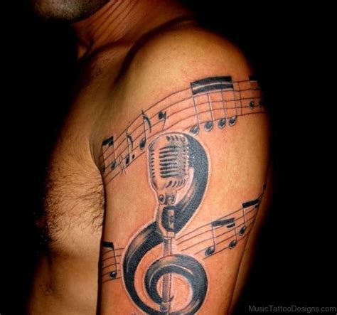 54 Attractive Music Tattoos For Shoulder