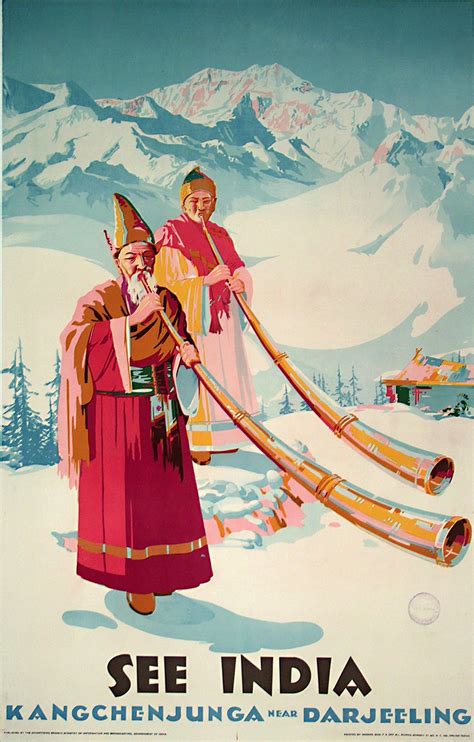 Original vintage poster: See India - Kangchenjunga near Darjeeling sold