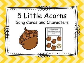 5 Little Acorns- Fall Song by Cherry Blossom Creations | TpT