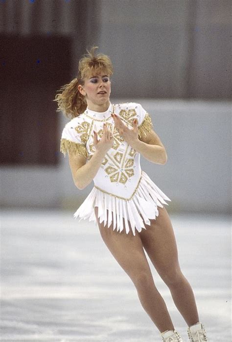 Tonya Harding performing her free skate during the U.S. Figure Skating Championships in Orlando ...