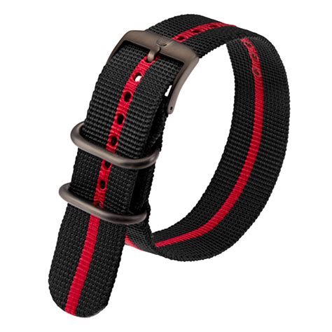 Luminox Webbing NATO style Watch Band - Black / Red 23 mm | Luminox Australia