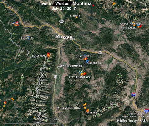 A dozen large wildfires within 70 miles of Missoula - Wildfire Today