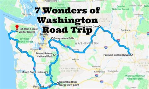 This Scenic Road Trip Takes You To All 7 Wonders Of Washington Road Trip Map, Scenic Road Trip ...